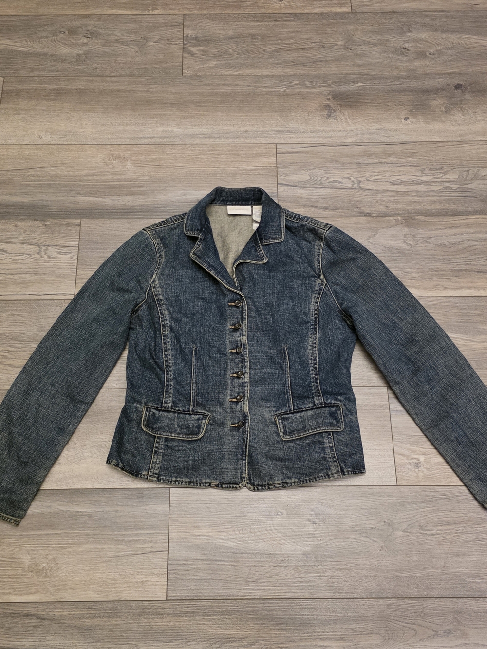 Liz Claiborne Dark Blue Denim Blazer Jacket